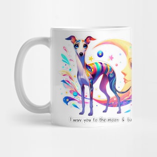 Greyhound And Crescent Moon Mug